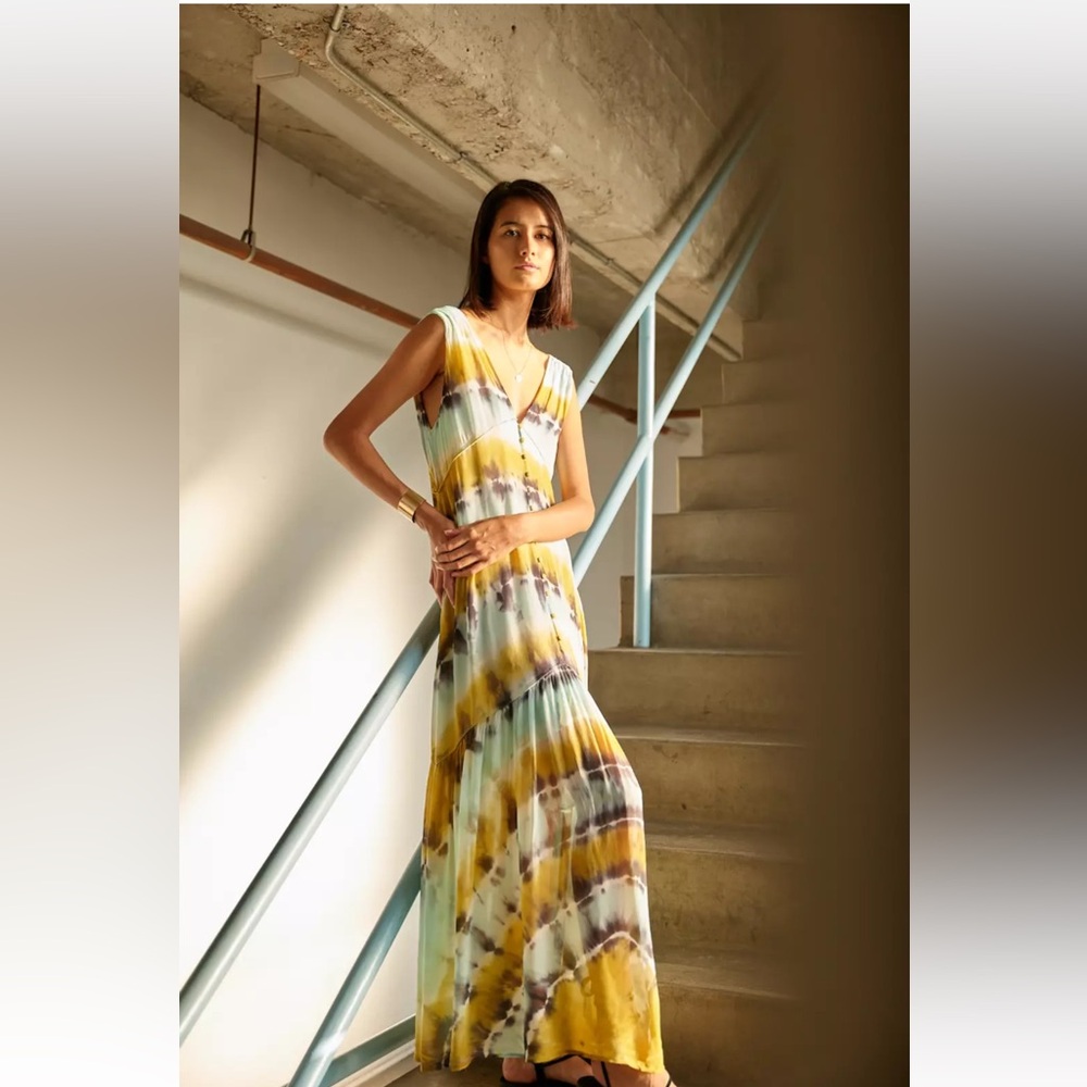 Young Fabulous and Broke V Neck Tye Dye Dress Size Small Party Beach Occasion - Picture 2 of 5